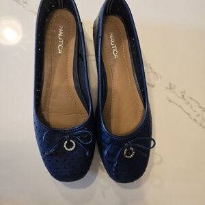 Nautica Diklah Vegan Ballet Flats Skip On Navy Women's Size 8.5